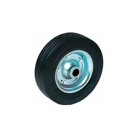 Maxter – Roulette jante métal 220 mm – Charge 250 kg – Roue pour matériel d'atelier – Pour chantiers humides et terrains accidentés