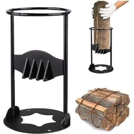 Fendeuse de bois de chauffage, fendeuse de bûches manuelle, bois de chauffage en fonte fendue, noir (14,5 cm 27 cm) (1/3)