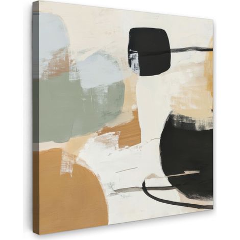 TABLEAU SUR TOILE Peinture - Abstrait - Couleurs Tableau Chambre Adulte 90x90 cm