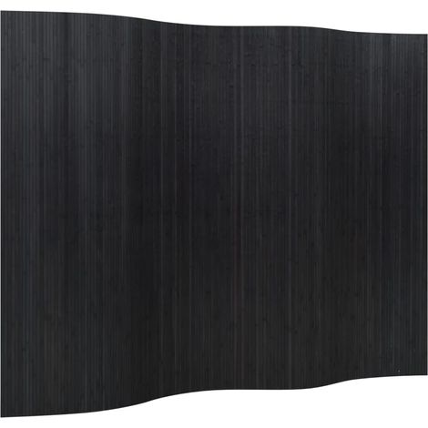 Paravento divisorio 165 x 250 cm bambù nero DEC031161