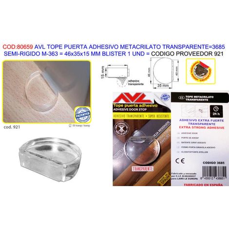 AVL FERMAPORTA ADESIVO METACRILATO TRASPARENTE 36X46X35MM BL1U3685(921)