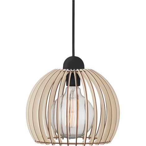 Suspension CHINO 25 Bois Nature (marron), H.23 - IP20 - E27 /Nordlux Intérieur