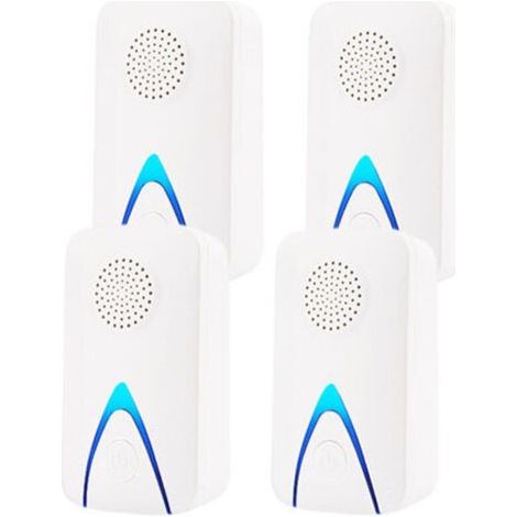 Répulsif électronique anti-rongeurs et moustiques pour intérieur – 4 unités, dispositif ultrasonique efficace contre souris, rats, cafards et insectes volants, sans produits chimiques, adapté aux mais (1/4)