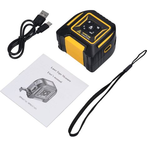 [Double mètre laser et ruban] S7A 2-en-1 Mesure Distance 80m / Ruban 5m avec Affichage Rétroéclairé (1/5)