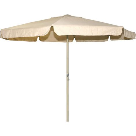531347 Ombrellone in alluminio tondo 350cm copertura beige arredo giardino esterno