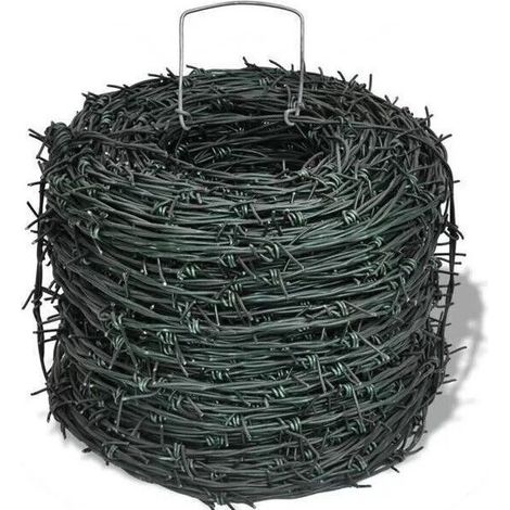 Filo Spinato Plastificato Intrecciato Metallico Diametro 2,2 mm Rotolo da 100 mt
