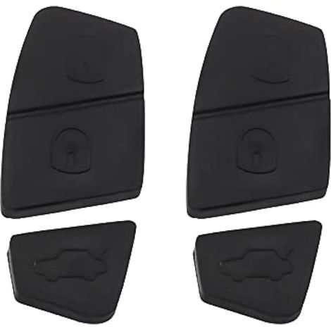 2x Étui de télécommande 3 boutons pour voiture - Réparation de pavé de touches 3 boutons - Bouton de remplacement pour clé noire compatible Ford KA MK2 (1/4)