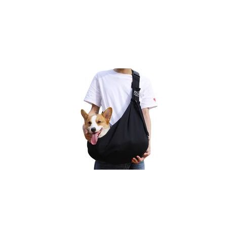 Harnais pour chien – sac à dos pour chat – cage de transport – pour petites races – polyester – noir (1/5)