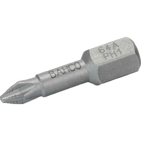 Bahco 1/4 ACR-Torsions-Schraubendreher Bits für PH3-Phillips-Schrauben 25 mm - 10 Stk./Kunststoffbox (1/3)