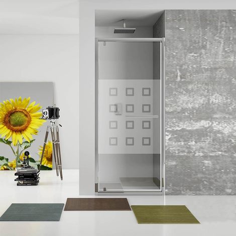 New plus - porta battente 67-71cm, vetro serigrafato 6 mm, h. 1,95 (1/3)