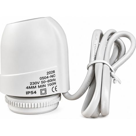 Actionneur électrothermique NC 230 V M30 x 1,5 mm pour collecteur de chauffage au sol (1/5)