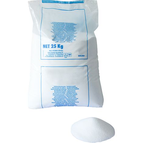 Bicarbonato di sodio sacco 25Kg di abrasivo per sabbiatrice grana 300-500 (1/3)
