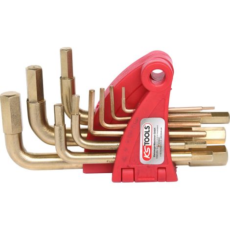 KS Tools BRONZEplus Innensechskant-Winkelstiftschlüssel-Satz 9-tlg (1/2)
