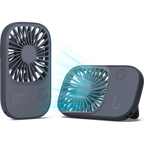 Mini ventilateur portable ultra-fin, petit ventilateur personnel avec support, ventilateur de poche rechargeable par USB, 3 vitesses-AquaForge (1/5)