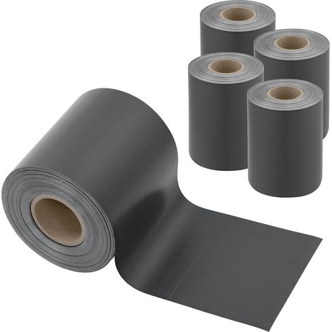 Lot de 4 bandes de brise-vue PVC 140 m x 19 cm 26,6 m² gris anthracite ral 7016 (1/4)