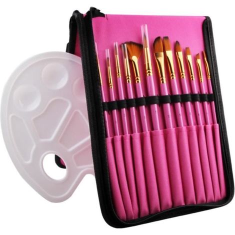 Pinceaux De Peinture, Lot De Pinceau De Peinture À L\'huile Peinture Acrylique, Ensemble Brosse De Peinture, Débutant Artiste Enfan (1/2)