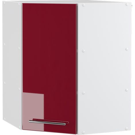 Mobile angolare da cucina Fame-Line, Bordeaux lucido, 57 cm, Vicco