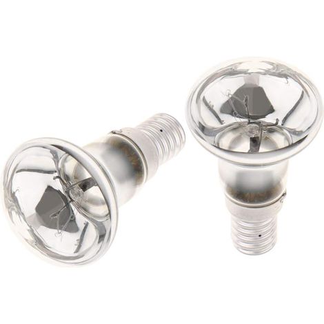 perfk Pack of 2 Glitter Bulbs R39 E14 30 W Reflector Bulbs Warm White 3000 K Light Bulb (1/3)