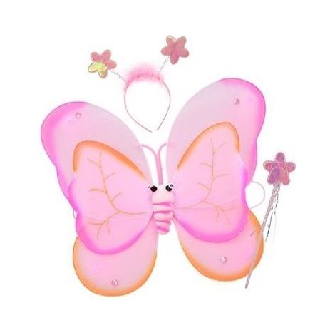 alas de mariposa rosa