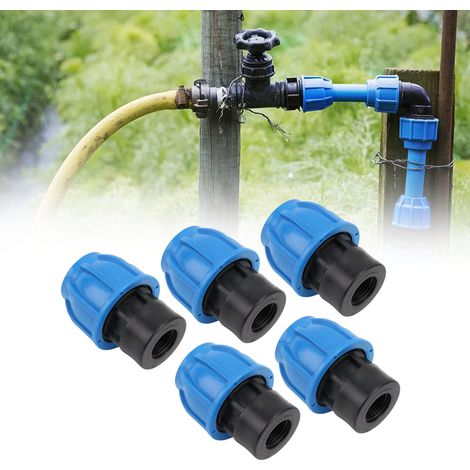5-teiliges Schnellkupplungsset für Sanitärarmaturen, Innengewinde, gerader Durchgang, 25 x G1/2 - PE, für PPR, PE, PVC - druckbeständig, auslaufsicher (1/5)