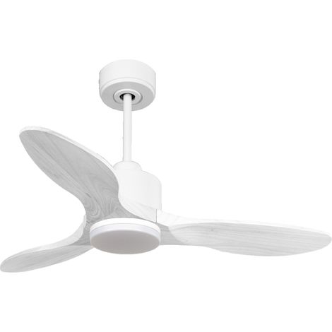 Ventilatore da soffitto Reversibile Termostato Dimmabile Wifi Motore CC Tetti inclinati Telecomando Luce a tre toni Hypersilence Memoria Shopify Vendible (AUTOMATICO) PURLINE LimaD106C03LED64944