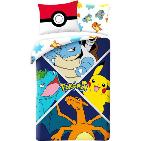 Jugendbettwäsche-Set 140X200 Pokemon Pikachu Mikrofaser