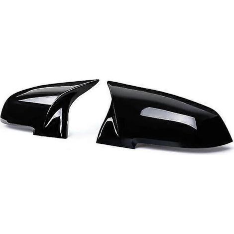Für BMW 1er, 2er, 3er und 4er (F20, F30, F31, F32, F36) ab 2012 (320i, 328i, 330d, 335i): Spiegelkappen im M3/M4-Look, Carbonfaser-Optik, glänzend schwarz