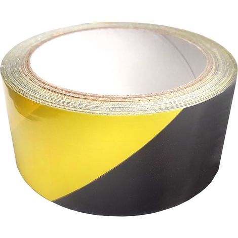 CINTA ADH.POLIPROPILENO NEGRO/AMARILLO 0,5X66mt FERKO F-112