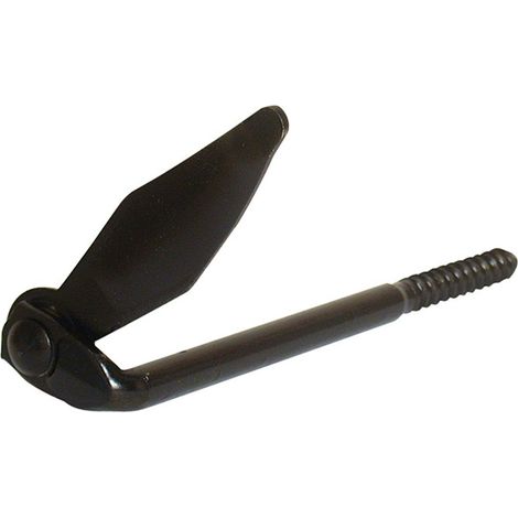 Torbel – Arrêt de volet à visser 180 mm – Acier noir – Type marseillais pour volets en bois – Installation facile en façade