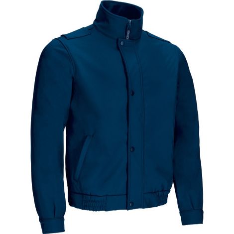 Chaqueta softshell ideal para vigilantes de seguridad, en azul y negro, tejido softshell elástico de tres capas KEEPER M Azul marino orión