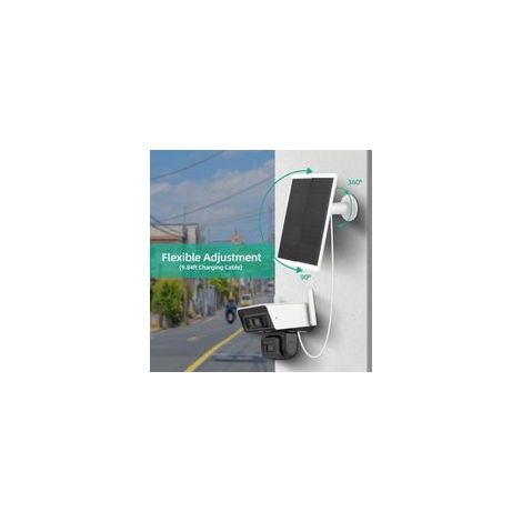 Panneau solaire 10W pour caméra de sécurité Chargeur de port Type-C de type C avec support IP65 IP65 IP65 / 9,84ft Câble 360 degrés (1/5)