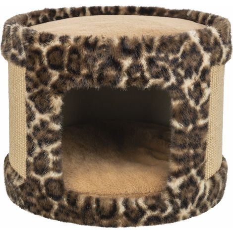 Kratzbaum für Katze - TRIXIE - Leo - Braun - Plüsch und Jute - Innen