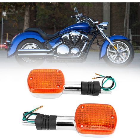 Paar Motorradblinker für Honda, 8-mm-Blinker, universelle LED-Leuchten, IP67 wasserdicht, kompatibel mit den meisten Modellen, 2er-Set. (1/5)