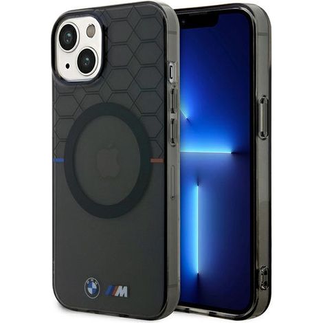 Funda MagSafe BMW BMHMP14MHGPK para iPhone 14 Plus/15 Plus de 6,7" con diseño gris (1/5)