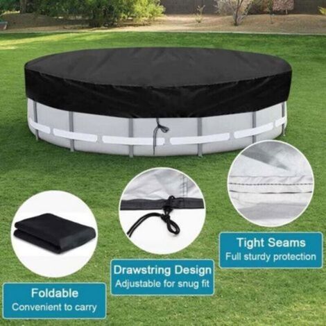 Bâche de protection 4 saisons pour piscine hors sol ronde, couverture extérieure de protection adaptée pour piscines hors sol (1/3)
