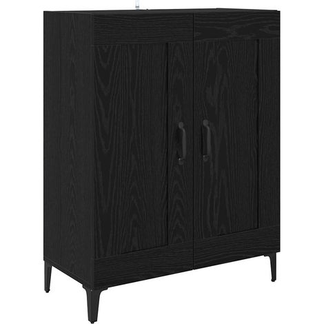 Vitrina Roble Negro 69,5 x 34 x 90 cm Madera contrachapada vidaXL
