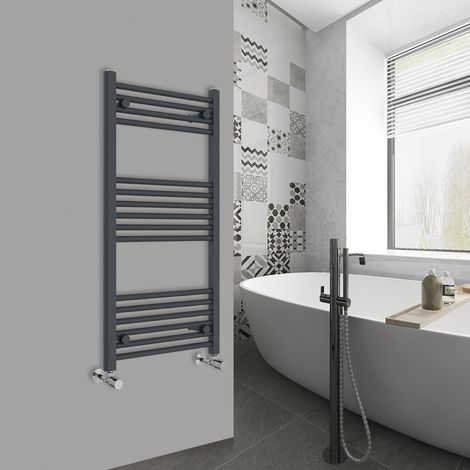WarmeHaus Straight Anthracite Bathroom Ladder Radiator 1000x500mm (1/5)