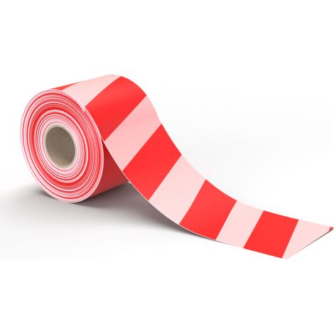 Imballaggi2000 - Nastro Segnaletico Bianco e Rosso - Ideale per Segnalare Zone Pericolose ed Inaccessibili - 200 mt - 36 Pezzi