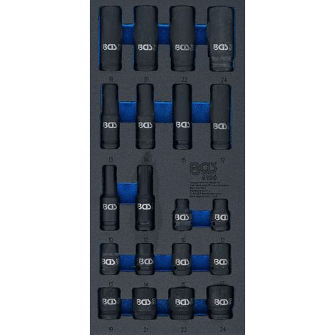 Llaves y vasos BGS Technic 4130 20 piezas acero cromo molibdeno (1/4)