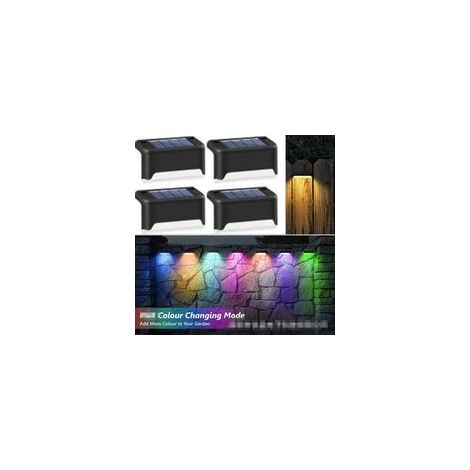 Set aus LED-Solarleuchten, Wandleuchten, Gartenleuchten und farbenfrohen Außentreppenleuchten – Crezuo