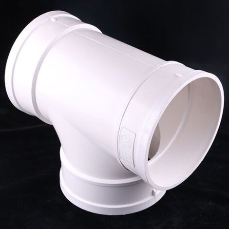 Ø75mm Connecteur de Conduit Répartiteur 3 Voies (90 Degrés) xd - Connecteur de Conduit Rond - Ventilateur d'Extraction - Té de Ventilation pour Sécheuse - Ø7.5cm Plastique ABS Blanc.
