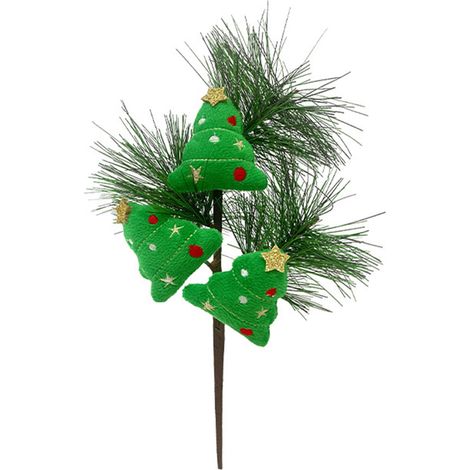 Petit sapin de Noël en peluche A07367 décoration intérieure ornements floraux artificiels aiguilles de pin vertes pour ambiance festive chaleureuse et naturelle (1/5)