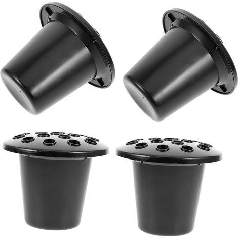Vases pour Tombes Noirs 16 Trous 4 Pièces Inserts en Mousse Blanche et Plastique, Supports à Fleurs pour Cimetière, Accessoires pour Services Commémoratifs (1/5)
