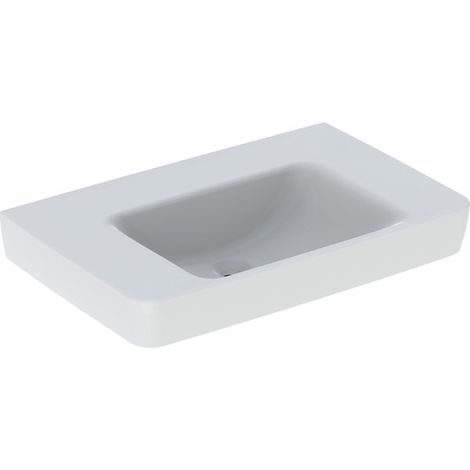 Geberit Renova Plan, lavabo con repisa, 75x48 cm, sin agujero