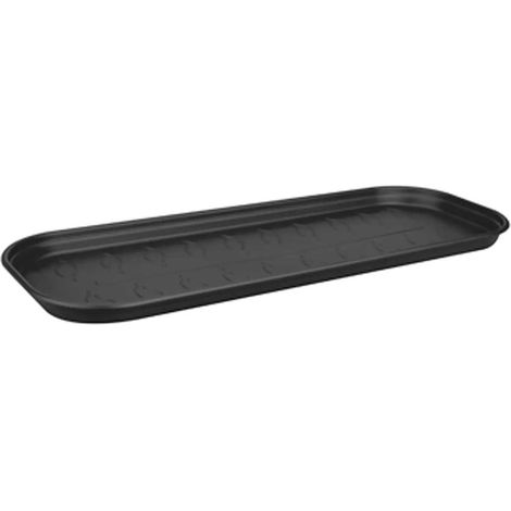 Elho Green Basics Plateau Culture Soucoupe L - Noir - L 51 x B 18.5 x H 2 cm - intérieurextérieurculture et récolteaccessoires - 100% recyclé (1/2)
