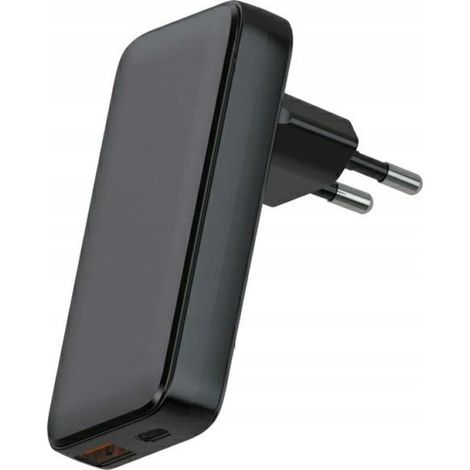 Beline Ladegerät 1x USB-C + 1x USB 65W schwarz (nur Stecker) PD 3.0 + QC 3.0 BLN2CW65 (1/4)