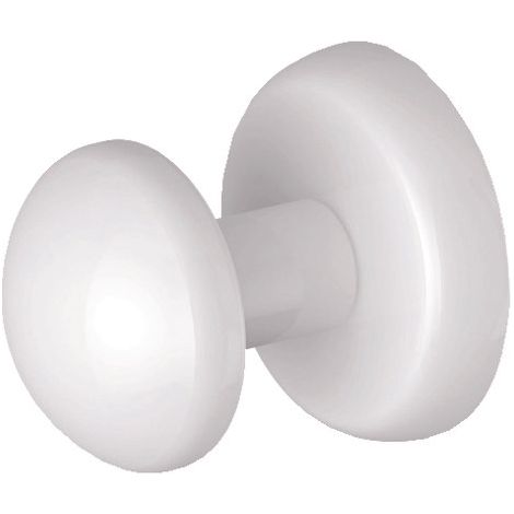 Patère magnétique ronde, blanche pour sèche-serviettes