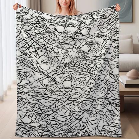 Couverture de lit en polaire premium, douce, chaude et légère en microfibre polyester,6080 pouces (1/4)