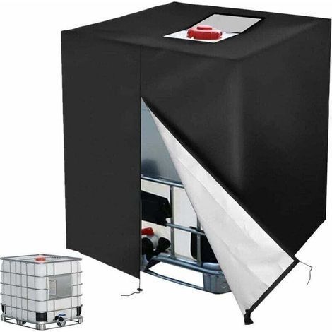 Bâche de protection,Bache pour Cuve 1000 l, Bâche de Protection Solaire pour réservoir d'eau de Pluie IBC, Anti-poussière Anti-UV, Housse de Protection, bâche de Protection, (116 x 100 x 120. (1/4)