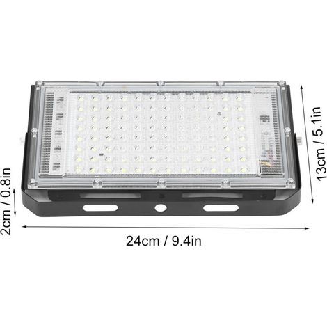 Projecteur LED 100W Super Lumineux 10000 Lumineux Angle de Faisceau 120° Projecteur Blanc Froid IP65 étanche 85‑265V (1/4)